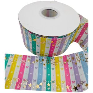 Liston con holograma estrellas 3.8cm